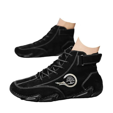 

Mepaouo Barefoot Shoes Mens Womens Winter Warm Zero Drop Wide Toe Outdoor Walking Snow Boots(Black 9.5)