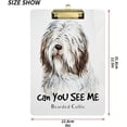 thumbnail image 3 of FMSHPON Bearded Collie Dog Clipboard Hardboard Wood Nursing Clip Board and Pull for Standard A4 Letter 13x9 inches, 3 of 7