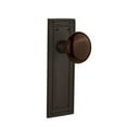 thumbnail image 3 of Nostalgic Warehouse Misbrn_Psg_234_Nk Brown Porcelain Solid Brass Passage Door Knob Set -, 3 of 5