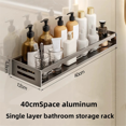 thumbnail image 3 of Shower Corner Shelf Without Drilling Aluminum Bathroom Shelf Shampoo Holder Toilet Rack Bathroom Accessories, 3 of 6