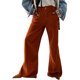 thumbnail image 1 of Txlixc Pantalones largos para mujeres, pantalones de bolsillo laterales de otoño y primavera en la calle de fiestas de ocio de la calle Long Street de color sólido Txlixc moda, 1 of 4