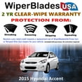 thumbnail image 2 of 2015 Hyundai Accent Beam Wiper Blades Wipers w/2yr Warranty (Set of 3) w/Rear Wiper (WiperBladesUSA), 2 of 5