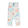 thumbnail image 4 of Disketp Colorful Seashells1 Print Women'S Comfy Pajama Pants Casual Drawstring Palazzo Lounge Wide Leg Pants, 4 of 9