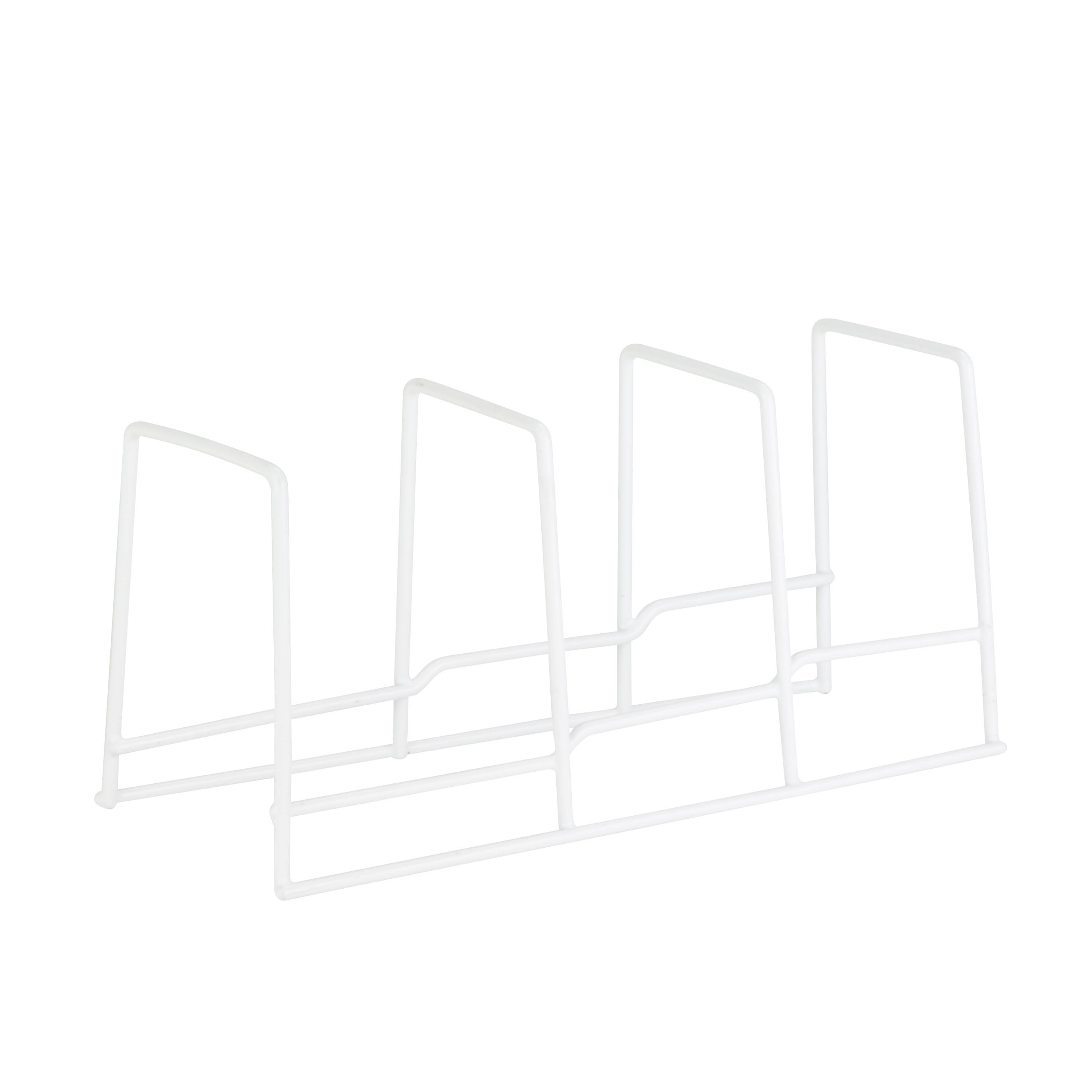 Honey Can Do Small Coated Steel Kitchen Plate Rack, White - image 2 of 2