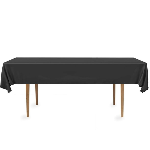 Decorrack 2 Rectangular Tablecloths Bpa Free Plastic 54 X 108 Inch Dining Table Cover Cloth Rectangle For Parties Picnic Camping And Outdoor Disposable Or Reusable In Black Pack Com Rectangular Tablecloths Bpa, 108 Inch Dining Table