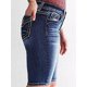 thumbnail image 3 of Pantalones cortos deportivos para mujer Pantalones cortos de mezclilla con puntadas en contraste lavados 2023 TrendyNavy BlueSmall, 3 of 5