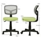 thumbnail image 3 of Costway Silla de Oficina con Respaldo Bajo Altura Regulable Ruedas Lisas y Giratorias a 360° Verde 50 x 50 x 79-91 cm, 3 of 10