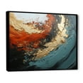 thumbnail image 2 of Designart "Marble Lava Flow Orange and Gold Majesty I" Abstract Framed Wall Art - Modern Orange Abstract Painting Living Room Framed Canvas Art, 2 of 6