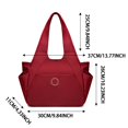 thumbnail image 3 of JFHHQ Sac Fourre-Tout en Nylon Élégant pour Femmes Grande Capacité Rétro Polyvalent pour Usage Quotidien Décontracté Taille Unique Rouge, 3 of 6