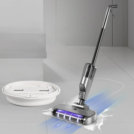 

Qepwscx Wet Dry Vacuum Cleaner Cordless Floor Washer And Mop Quick Drying 4 In 1 Cleaners for Hard Floors and Area Rugs-Gray