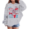 thumbnail image 4 of Girls Patriotic Graphic Print Hooded Sweatshirt 4Th Of July Celebration Casual Clothes, 4 of 4