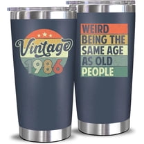 Neweleven 40th Birthday Gifts – Vintage 1986 Funny Navy 20oz Tumbler, Weird Being Old People, Birthday Christmas Gift