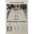 Quick Dry & Non Slip Curved Bath Mat, Super Absorbent Curved Bath Mat
