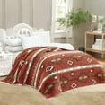 thumbnail image 4 of Home Soft Things Southwest faux fur blanket - Brick Red - 90x96'', 4 of 6