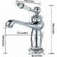 thumbnail image 4 of Bathroom faucet, chrome single handle bathroom mixer tap for bathroom sink or vanity, adjustable hot and cold basin mixer tap, 4 of 5