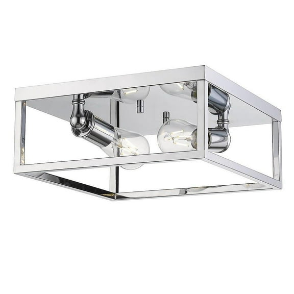 2 Light Flush Mount-5 inches Tall and 12 inches Wide-Chrome Finish Bailey Street Home 170-Bel-2999151