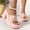 Pink, variant on WIZUTIZ Shower Sandals Women Retro Comfort Slides for Women Summer EVA Soft Sandals Wedge Sandals Platform Heels Slide Sandals Knitted BOHO Beach Slippers Indoor Non-Slip Sandals