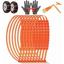 Zip Tie Tire Chains, Car Winter Tire Snow Zip Ties, 20PCS Universal Reusable Adjustable Anti-Slip Nylon Snow Removal from Ties Safety Chains Emergency for Trucks Car Suv Ice Mud(10pcs)