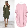 thumbnail image 4 of Dress Women long-sleeved pocket round collar loose Europe autumn hot style Dresses Casual Vestidos YRW6998, 4 of 5