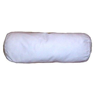 8x60 Inch White Cotton Blend Zippered Bolster Cylindrical Pillow