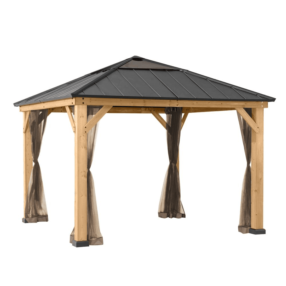 Sunjoy Cedar Framed Gazebo - Thumbnail 4