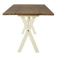 thumbnail image 3 of Pemberly Row Flip Top Table with Antique White Base and Wood Brown Stain Top, 3 of 8