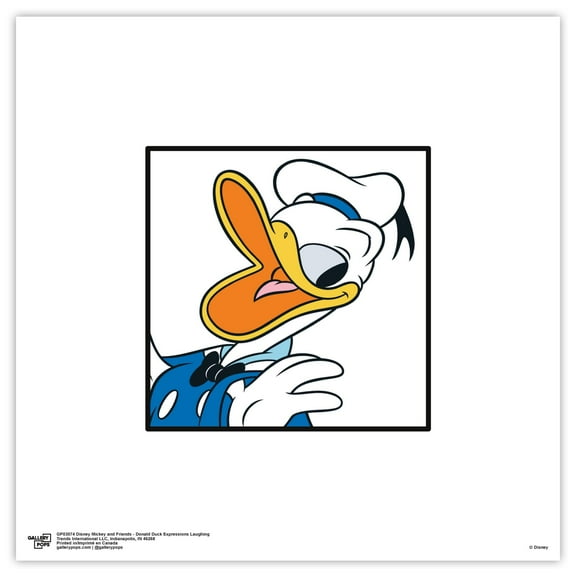 Gallery Pops Disney Mickey and Friends - Donald Duck Expressions Laughing Wall Art, Unframed Version, 12" x 12"
