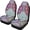 Mandala Flower, variant on XYZCANDO Cozy Car Seat Covers Van Truck Sedan, Elastic Decorative Car Front Seat Covers Set of 2 Polyester Mushroom under Stars