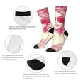 thumbnail image 3 of Rateoe Ace Of Diamonds Lady for Women Casual Calf Socks - Cute Crew Socks - Thin Soft Above Ankle Socks Size 5-11, 3 of 6