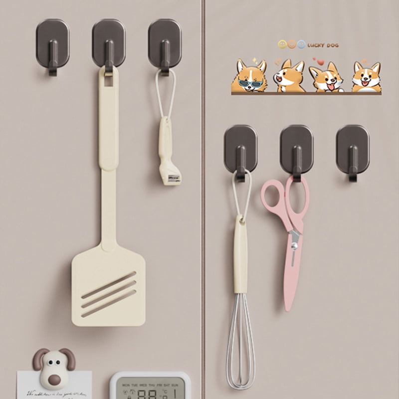 4/10PCS Strong Magnetic Hooks Kitchen Key Magnetic Hook Fridge Multi-Purpose Storage Hooks Bathroom Hanger Fridge Storage