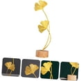 thumbnail image 4 of Namzi Modern Ginkgo Leaf Statues with Base, Metal Ginkgo Wine Cellar Porch Decoration Crafts Sculpture Desktop Ornaments Art Statue for Home, Office, Living Room（F）, 4 of 5