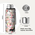 thumbnail image 7 of 20 Oz Husky and Pink Flower Coffee Tumbler Double Wall Insulated Stainless Steel Water Bottle | Metal Reusable Thermoses Flask with Cup Cap | Leak & Sweat Proof with Anti-Dust Lid, 7 of 7