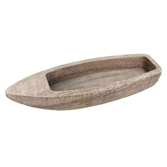 Modelo de barco de pesca de madera, artesanías de barco, estatua de casa de playa, artesanías, modelo de barco, adornos, decoración de madera para