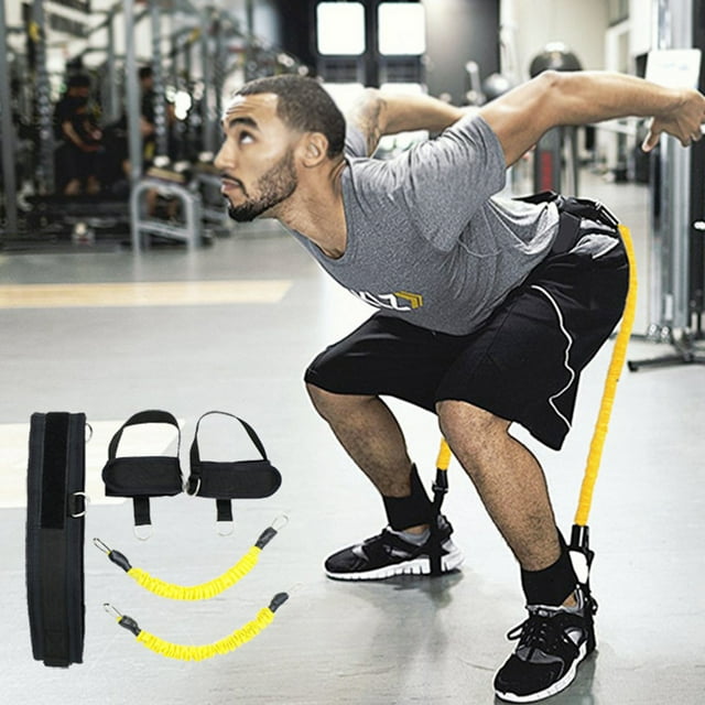 Bouncing Trainer, Heavy Duty Bouncing Pull Rope, Leg Muscle Strength Pull Rope Latex For Fitness Yellow