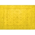 thumbnail image 1 of Ahgly Company Machine Washable Indoor Rectangle Oriental Yellow Traditional Area Rugs, 2' x 4', 1 of 4