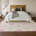 thumbnail image 6 of Addison Rugs Mayfield Washable Transitional Circles Pink Rectangle Rug, 5' x 7'6", 6 of 6