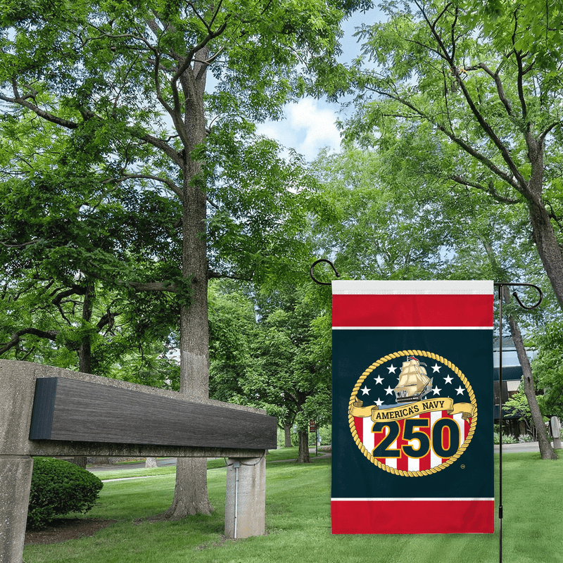 AGAS America’s Navy 250 Garden Flag 12 x 18 inch Double Sided 200D Nylon (No Pole)