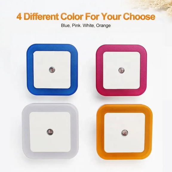 4 Sensor night lights set. 4 different colors. Saves Energy.