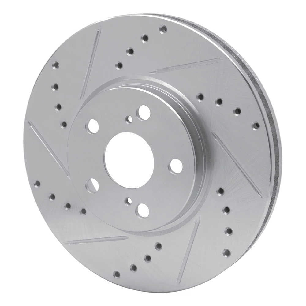 Dynamic Friction Company 631-76059L DFC Brake Rotor - Drilled And Slotted - Silver