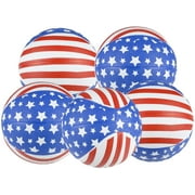 Mini Basketballs (5 Pack) Red, White & Blue 7" Stars and Stripes Mini Basketball | for Indoor and Outdoor Fun Shooting Hoops - Awesome Game Prizes (5 Pack)
