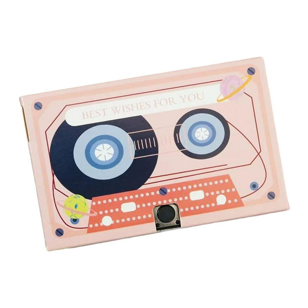 Casete de audio clásico antiguo para grabar, libro de visitas, casete de audio para fiestas Rosa
