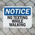 thumbnail image 5 of (2 Pack) No Texting While Walking OSHA Notice Sign 24 Inch X 18 Inch Plastic Sign, Weather Resistant, UV Protected for Workplace, Business, and Construction Site, Made in the USA, 5 of 8