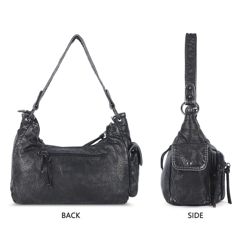 Angelkiss Crossbody Bag Vegan Leather multi pockets Shoulder Bag Hobo Purses for Women Tote Satchel Handbags