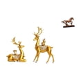 thumbnail image 1 of Figura decorativa de ciervo para escritorio, estilo Feng Shui, miniatura de caballo, escultura coleccionable moderna de resina, ideal para la oficina,, 1 of 8