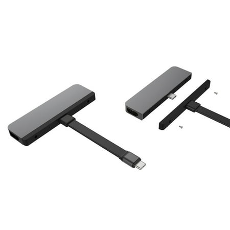 HyperDrive 6-Port USB-C Hub - USB-C Docking Station for Apple iPad Pro - Gray