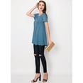 thumbnail image 5 of Made by Johnny Women's Tunic Top Casual T Shirt for Leggings S-5XL Plus Size S DENIM, 5 of 6