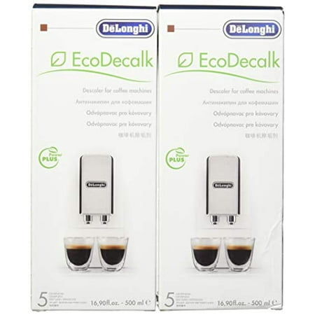 DeLonghi Eco Descaling Solution 5513291781 (Pack of 2), Set of 2, White