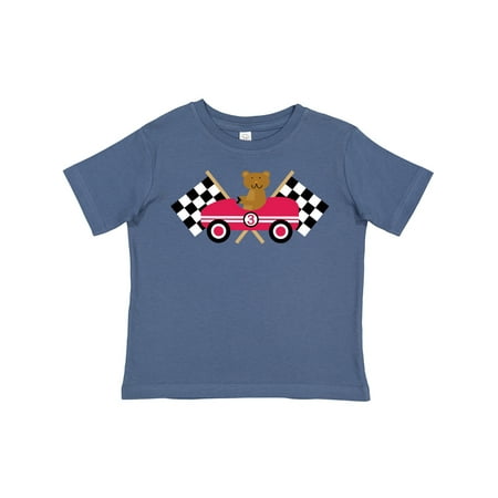 

Inktastic Race Car Racing Bear Animal Gift Toddler Boy or Toddler Girl T-Shirt