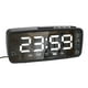 thumbnail image 2 of Reloj despertador digital LED con radio FM, pantalla de 7 pulgadas, carga USB, Negro, 2 of 9
