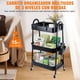 thumbnail image 2 of Carrito Organizador con Ruedas 3 Niveles, Carrito de Almacenamiento de Metal para Cocina, Carrito de Servicio Fácil Montaje, Ruedas con Cerradura, Carrito para Baño, Oficina, Dormitorio, Negro, 2 of 7